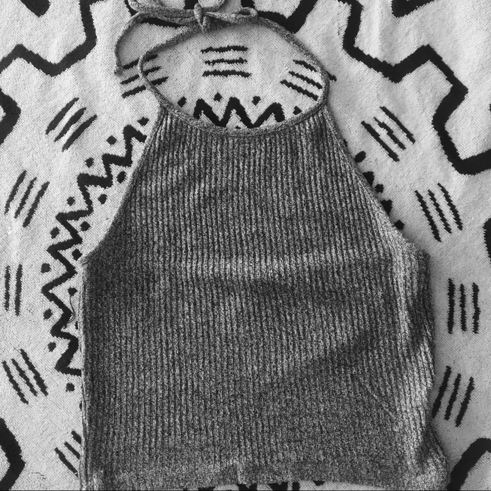 Brandy Melville Knit Halter Crop Top